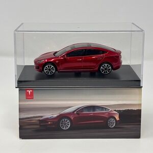 Tesla Model 3 1:43 Dealer Promo Bburago Diecast Car Red